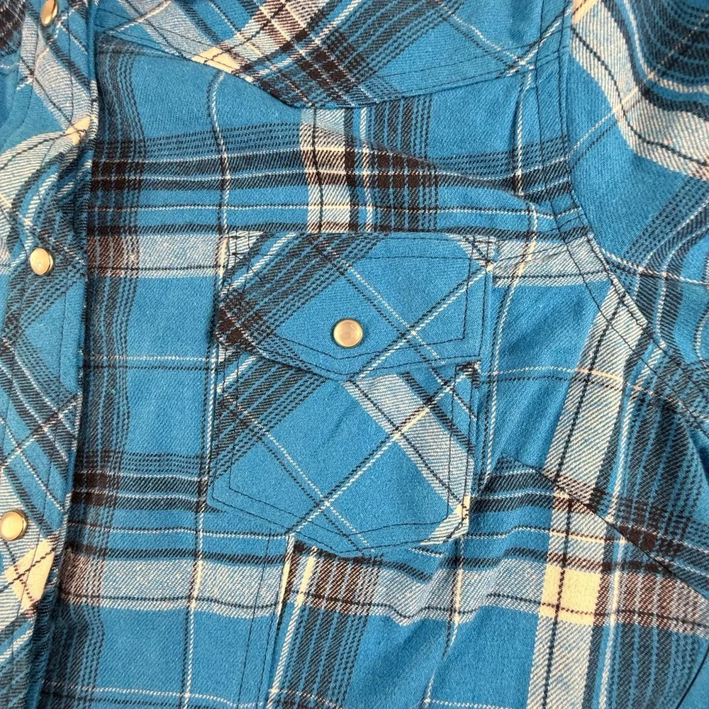 Stillwater Supply Co Blue Plaid Button-Up Western Shirt Womens NWT - Picture 8 of 13